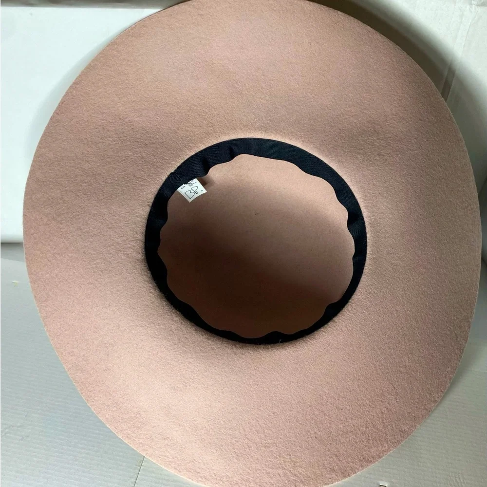 Nordstrom Brass Plum (BP) Wool Floppy Hat in Rose Pink - Picture 5 of 11